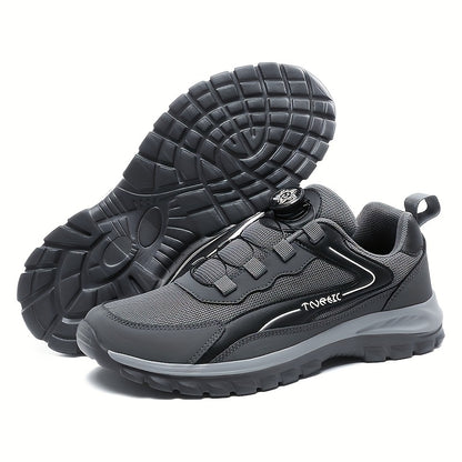 Men'S Lightweight Breathable Outdoor Walking Shoes - Low-Top Comfortable Sneakers with EVA Cushioning, Fabric Upper  Sole for Hiking, Jogging, Casual Wear - Black/White Striped Design, Hiking Shoes, Jogging Footwear, Stylish