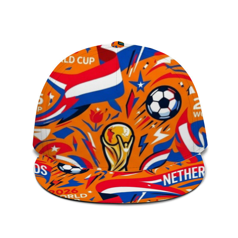2026 World Cup Fan Baseball Cap with Dutch Flag Design