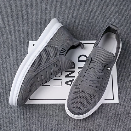 New Arrival - Men'S Breathable Knit Slip-On Sneakers, Slip-Resistant & Durable Casual Shoes with TPR Sole for Hiking, Outdoor, and Daily Wear - Beige