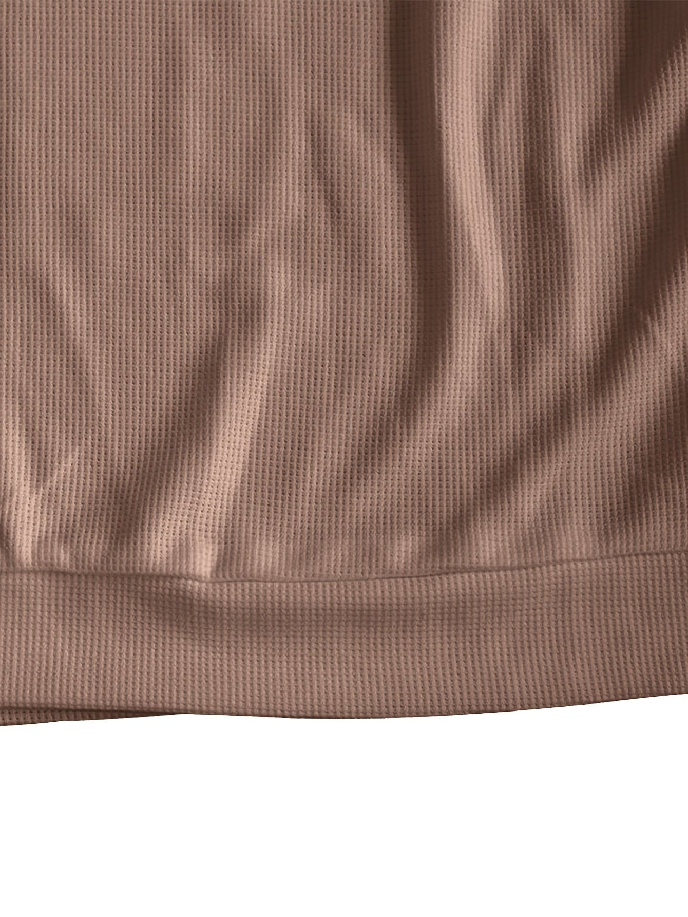 Men'S Long-Sleeve T-Shirt in a Heavy Waffle Knit for Autumn, Perfect for Casual Wear