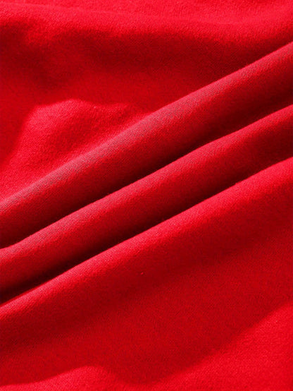 Men's 2025 New Year Red Hooded Sweatshirt - Christmas & New Year's Eve Party Sweater with Goodbye 2024/ 2025 Print, Snowflakes & Santa Hats, Machine Washable Winter Pullover for Holiday Celebrations