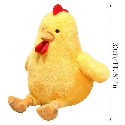 30Cm/11.81In Cute Chicken Plush Toy Soft Stuffed Animal Realistic Rooster Doll Comfortable Home Decor Plush Gift for Birthdays And Christmas