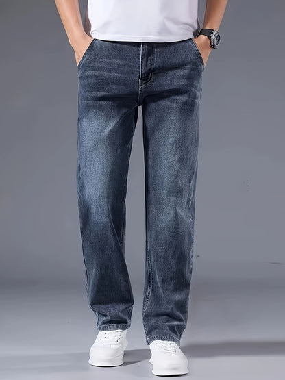 Teen Boys' Loose Preppy Denim Jeans All-Season Casual Wear
