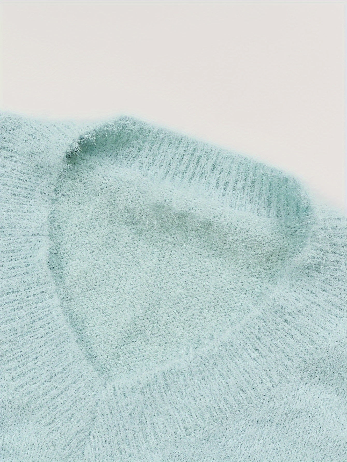 Plus Size - Women'S Cozy Yellow V-Neck Sweater with Pearl Buttons & Fleece-Lined Cuffs - Asymmetrical Hem, Geometric Pattern, Casual Winter Pullover for Casual Attire, Winter Apparel | Vneck Sweater | Pearl Button Details, Sw