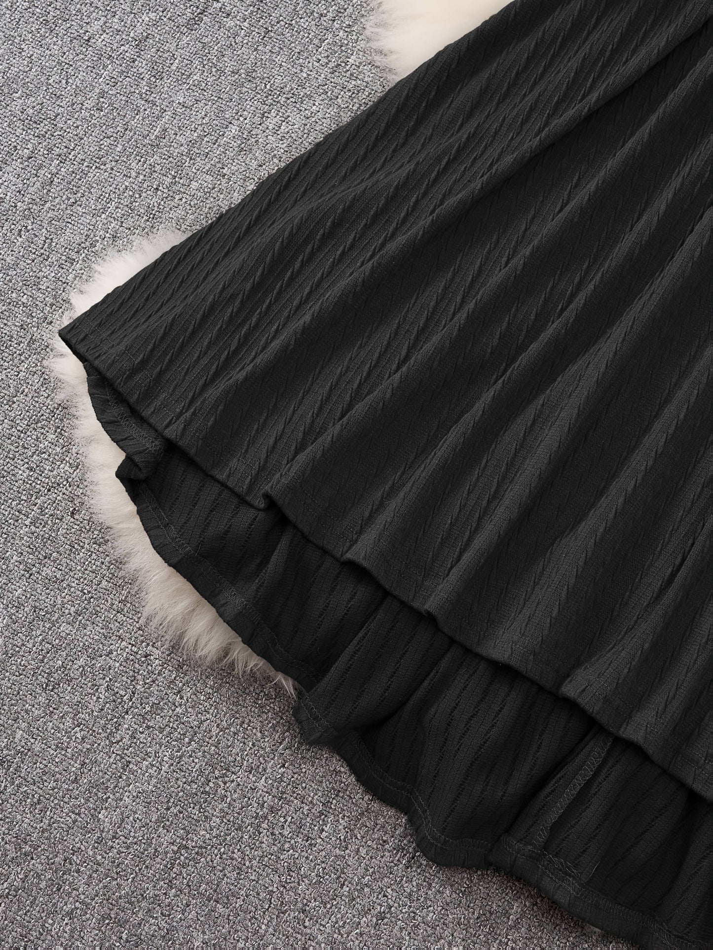 Plus Size - Plus Size, Women'S Elegant Formal Party Dress - Long Sleeve V-Neck with Adjustable Waist Belt, Flared Skirt - Elegant Evening Gown for Christmas, Galas, Weddings - Plus Size Friendly - Black Formal Attire, Formal