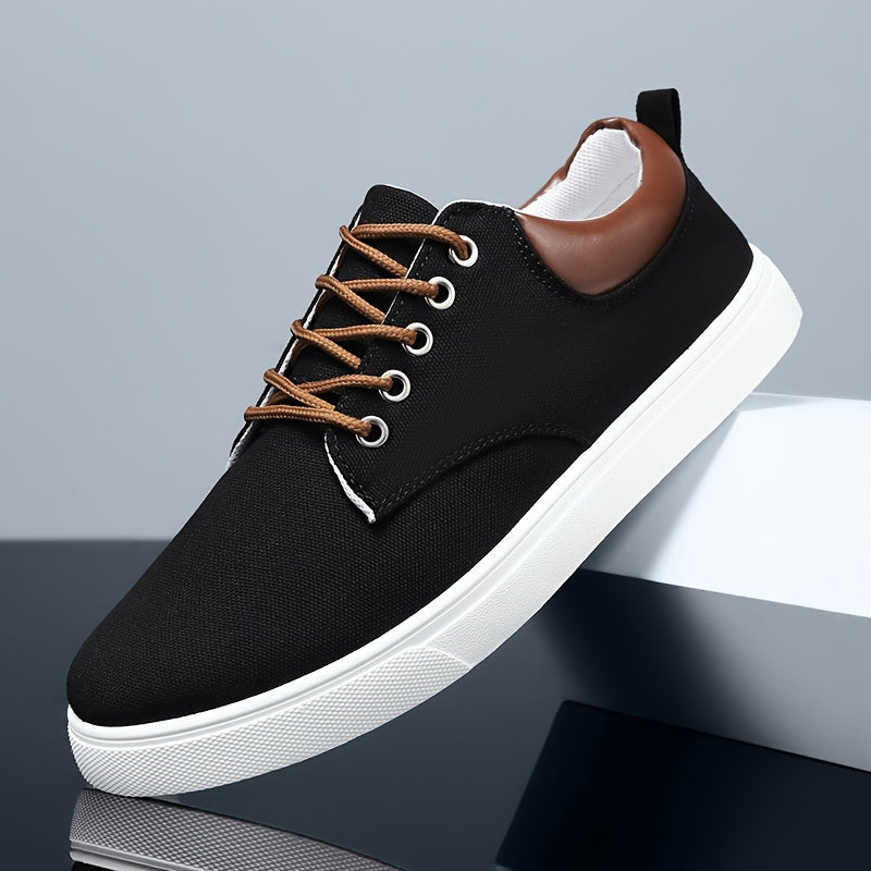 Classic Canvas Skate Shoes for Men in Spring And Summer - Breathable, Non-Slip, And Durable Lace-Up Sneakers, Perfect for Everyday Casual Wear