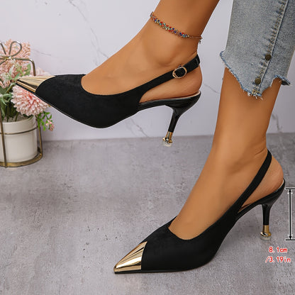 Women’s Pointed Toe Stiletto Heels Sexy Backless Spring Shoes