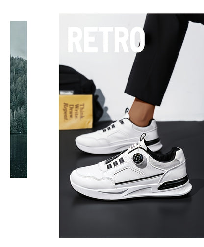 [sneakers] Men'S Large Size Running Shoes | Casual Sports Footwear, Cross-Training, Low-Top, Faux, Lace-Up, All-Season, Solid Color