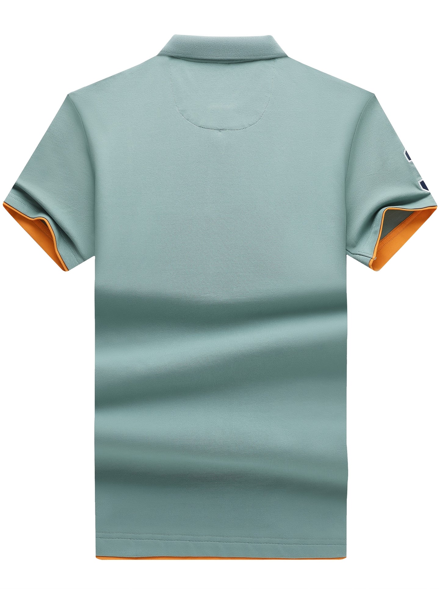 Men'S Short-Sleeve Polo Shirt with 95% And Embroidered Design - ayq