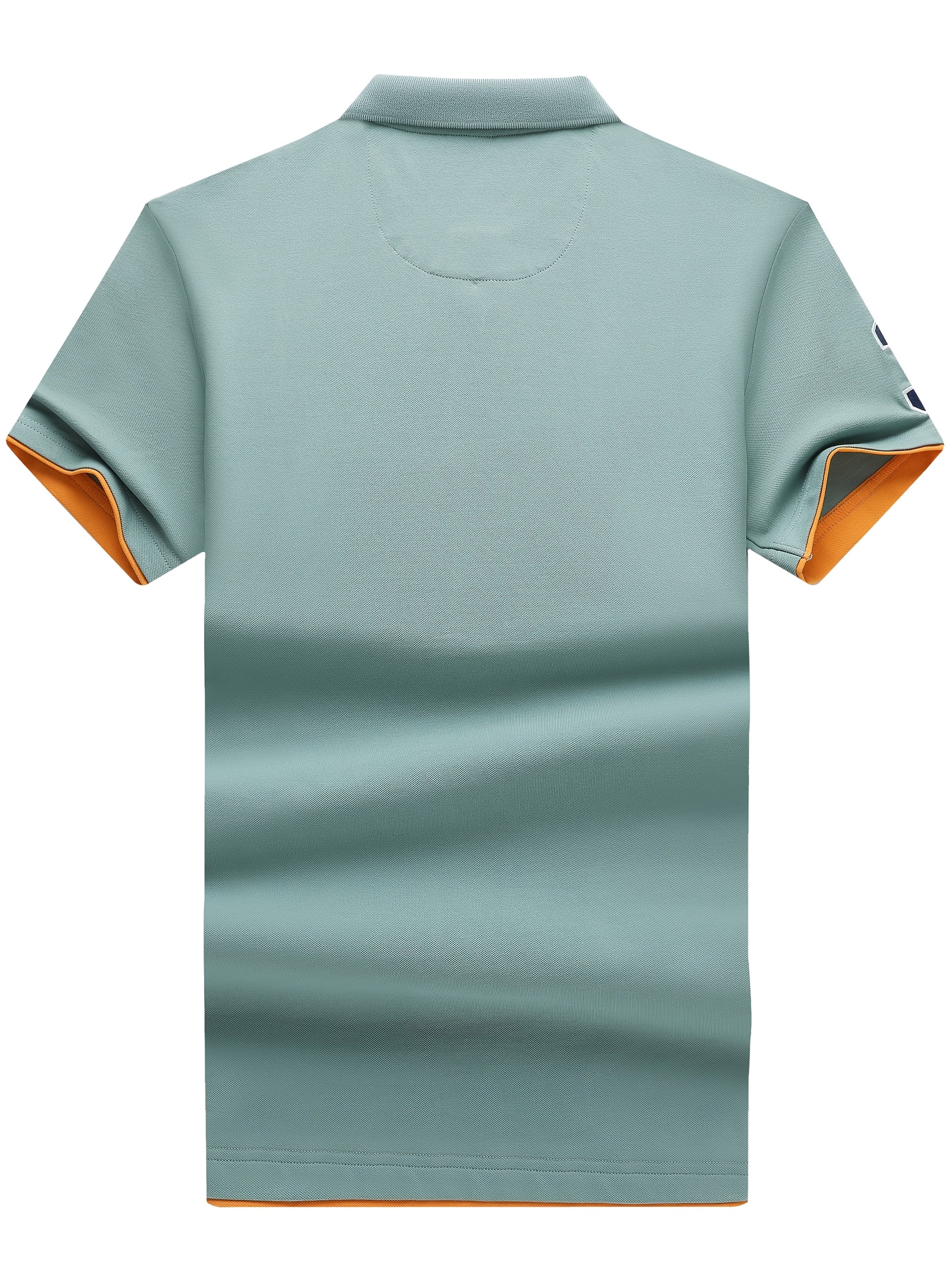 Men'S Short-Sleeve Polo Shirt with 95% And Embroidered Design - ayq