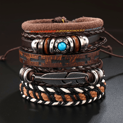 6pcs Men's Bracelet Set - Perfect Gift for Parties and Casual Attire