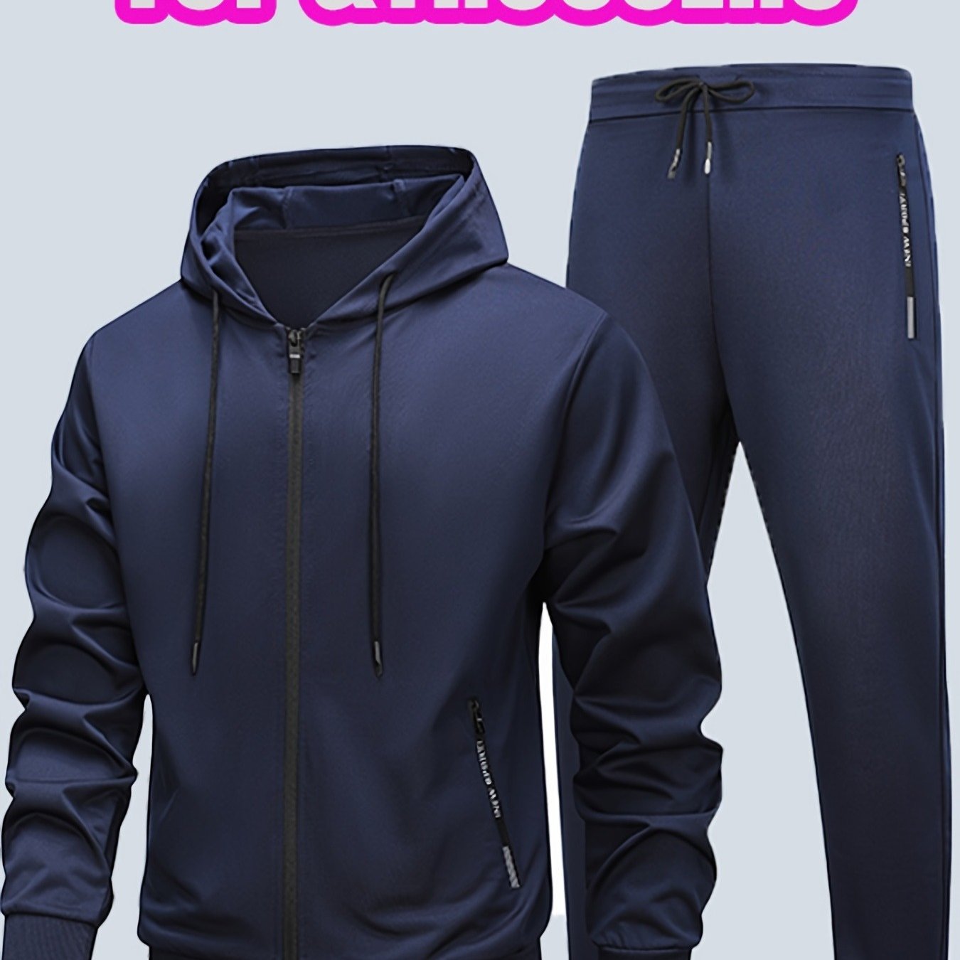 Men's Casual Sportswear Set - Polyester, Perfect T-shirt for Running and Home Leisure, Fitness Wear, Outdoor Activities, Workout Outfits, Stylish Sportswear, Comfortable Fit, Durable Construction, Two-piece Set, Active Lifest