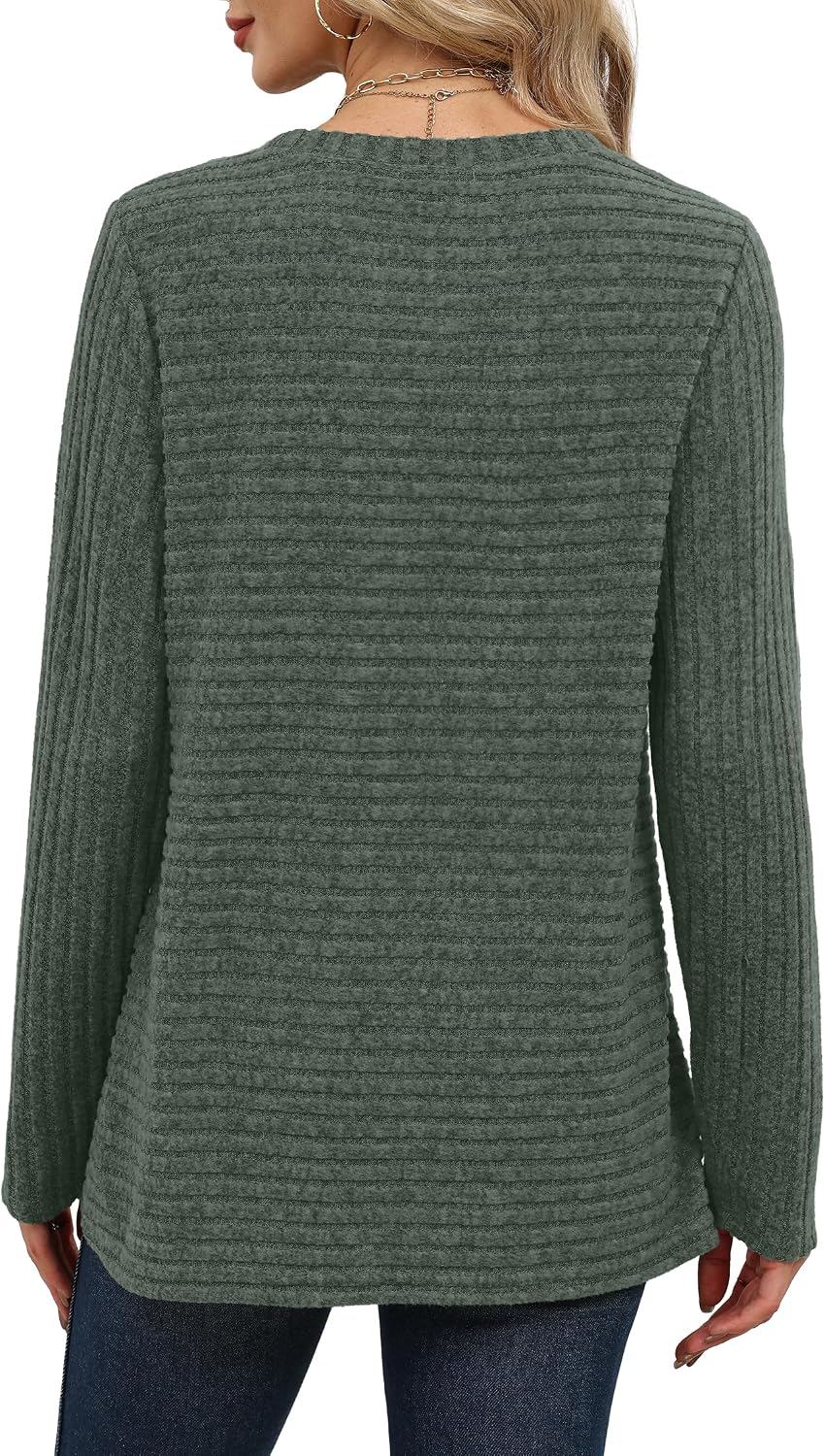 WIHOLL Women's Long Sleeve Tunic Sweater for Fall