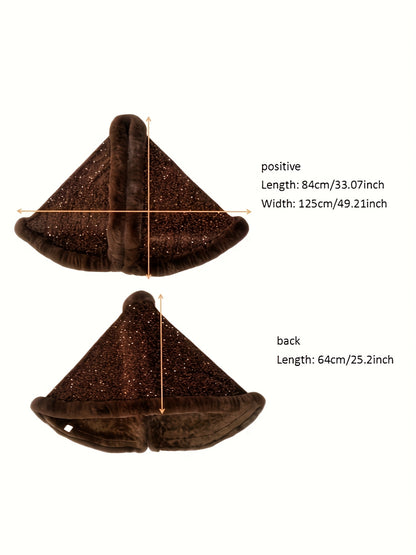 Plus Size, Women's Elegant Shawl Cloak Poncho - Luxury Brown Cape with Sparkling Glamour, Thick Winter Coat for Parties, Formal Events - Non-Stretch Fabric, Easy Care Elegant Wrap for Everyday Special Occasions, Party Wear, C