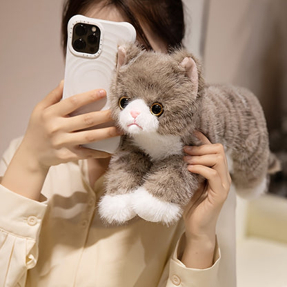 Premium Stuffed Animal Plush Toy Realistic Cat Plush Animals Cute Kitten Plushies Toy Gifts for Boys and Girls