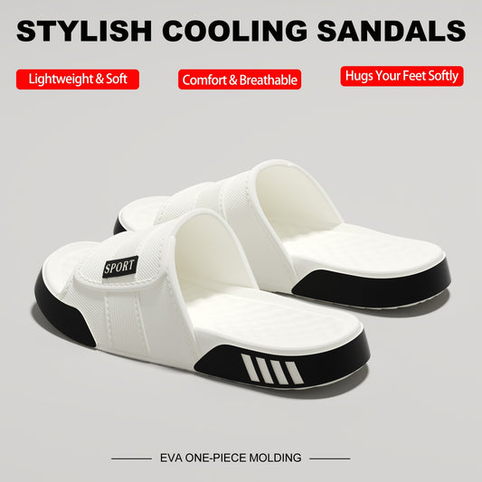 New Men'S Indoor And Outdoor Slippers, Home Shoes, Thick-Soled EVA Non-Slip Slippers, Stylish Thick-Soled, Silent, And Wear-Resistant - ayq