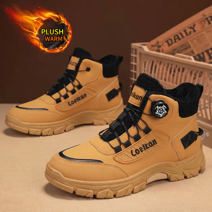 Men's Lightweight Winter Work Boots with Warm Lining & Non-Slip Sole