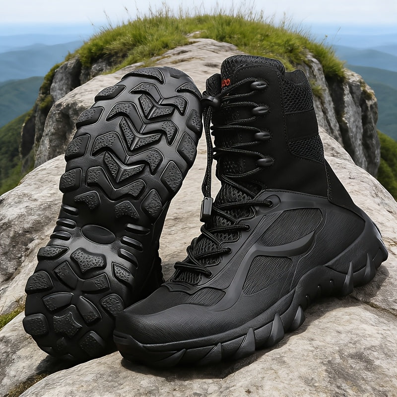 Men's All-Season Tactical Short Boots, Breathable & Comfortable