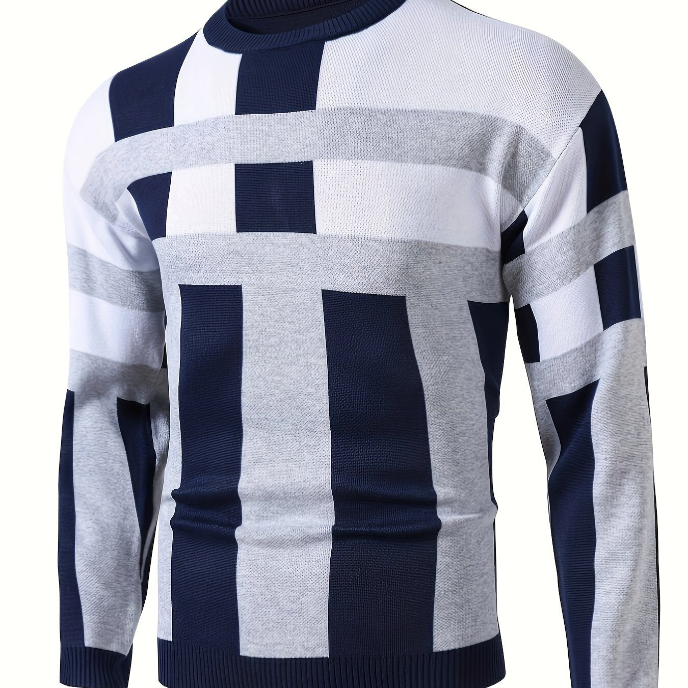 New Cross-Border Autumn And Winter Men'S Stylish Jacquard Sweater, Casual Pullover