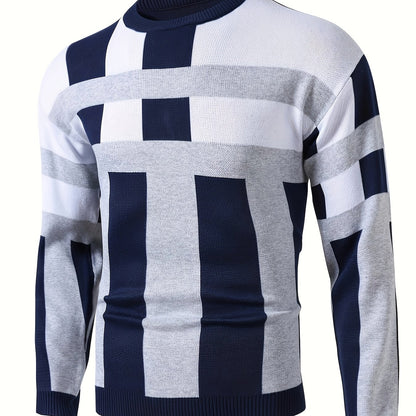 New Cross-Border Autumn And Winter Men'S Stylish Jacquard Sweater, Casual Pullover