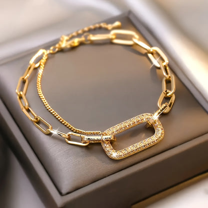 Women's Vintage Boho Zinc Alloy Geometric Square Bracelet
