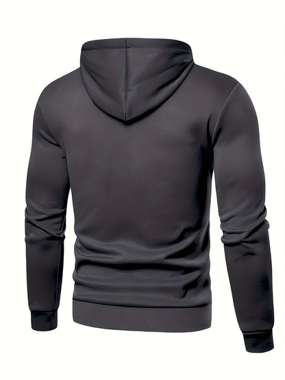 Men's Polyester Hoodie Zipper Sweatshirt for Fall Sportswear