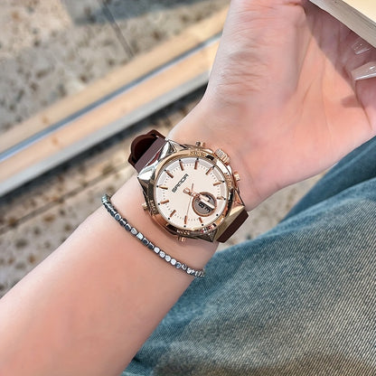 Minimalist Women's Digital Watch with Silicone Band and Alarm