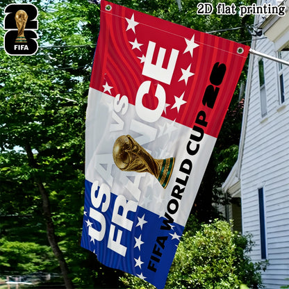 2026 FIFA World Cup Square Flag with Mascot Design