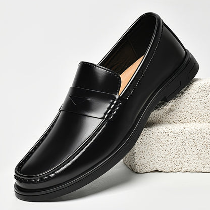 Men's Genuine Leather Loafers Slip-On Vintage Style Casual Shoes