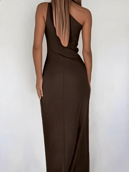 Elegant Women's Summer Bodycon Dress with Asymmetrical Slit