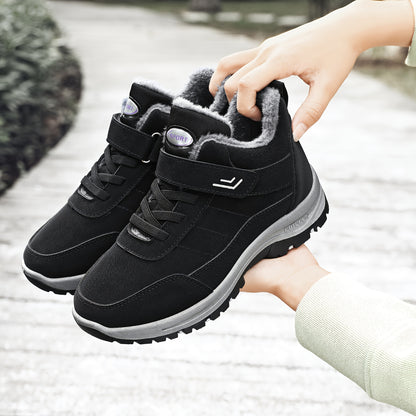 Men'S & Women'S Winter Snow Boots - Thick-Soled Ankle Boots with Non-Slip Rubber Sole & Striped Traction, PU Upper & Warm - All-Season Cold Weather Hiking, Ice Climbing Boots (unisex Sizes Available), Hiking Boots, Outdoor Fo