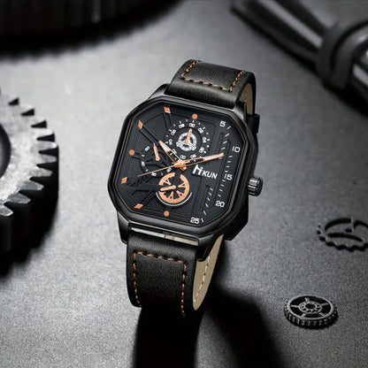 5pcs Men'S Fashionable Gift Set | Glasses, Wallet, Keychain, Watch, Belt in - Perfect for Daily Street Wear, Commuting, or as a Stylish Gift for Boyfriend'S Birthday, Father'S Day, Christmas