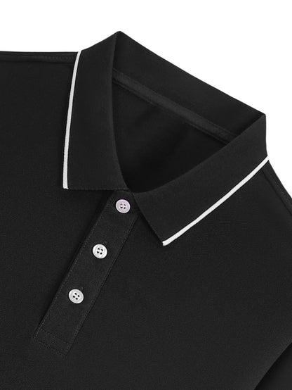 Y1013.46-30.48 cm Black, Navy Blue, Pink, And Beige, Featuring CKZM Graphic Prints, High-End Breathable Golf Shirts, Men'S Tops, Casual V-Neck T-Shirts for Men, Summer Short Sleeves, Men'S POLO Shirts, Men'S Clothing, with a - ayq