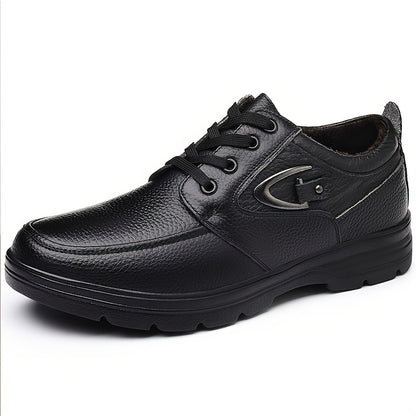 Men's Vintage Leather Winter Casual Lace-Up Shoes