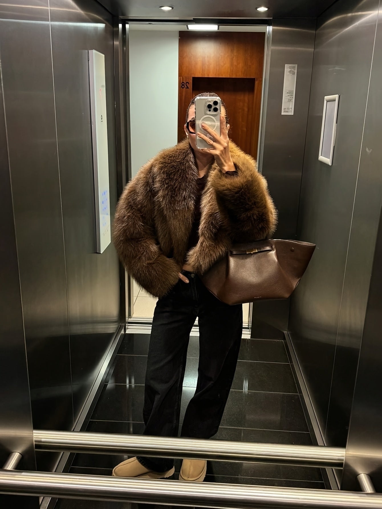 Women'S Thick Fox-like Fur Coat - Elegant Winter Jacket with Button Front Closure, Non-Stretchy Luxury Outerwear for Cold Weather, Chic Coat for Everyday & Formal Events (INDEFEIR), Winter Jacket, Formal Event Attire, Plush T