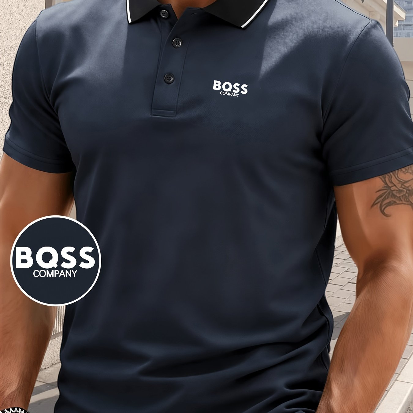S8 Men'S Quick-Dry Polo Shirt | 4518 Stylish BQSS Design, Airy And Comfortable for Workouts, Casual Wear, And Trendy Lightweight And Sturdy Top with Short Sleeves And Button Features - ayq