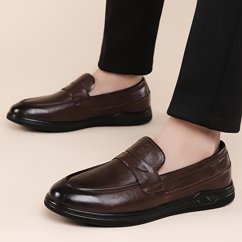 Men’s Business Casual Slip-On Shoes with Non-Slip Rubber Sole