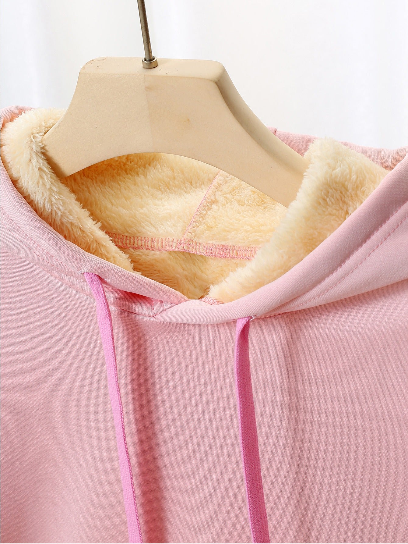 Women's Fleece-Lined Hooded Christmas Sweatshirt with Ho Ho Ho & Merry Christmas Print, Plush Fleece Jacket, Warm Winter Coat, Thick Polyester Outer Layer, Machine Washable Holiday Sweater for Xmas Parties & Winter Outfits, W