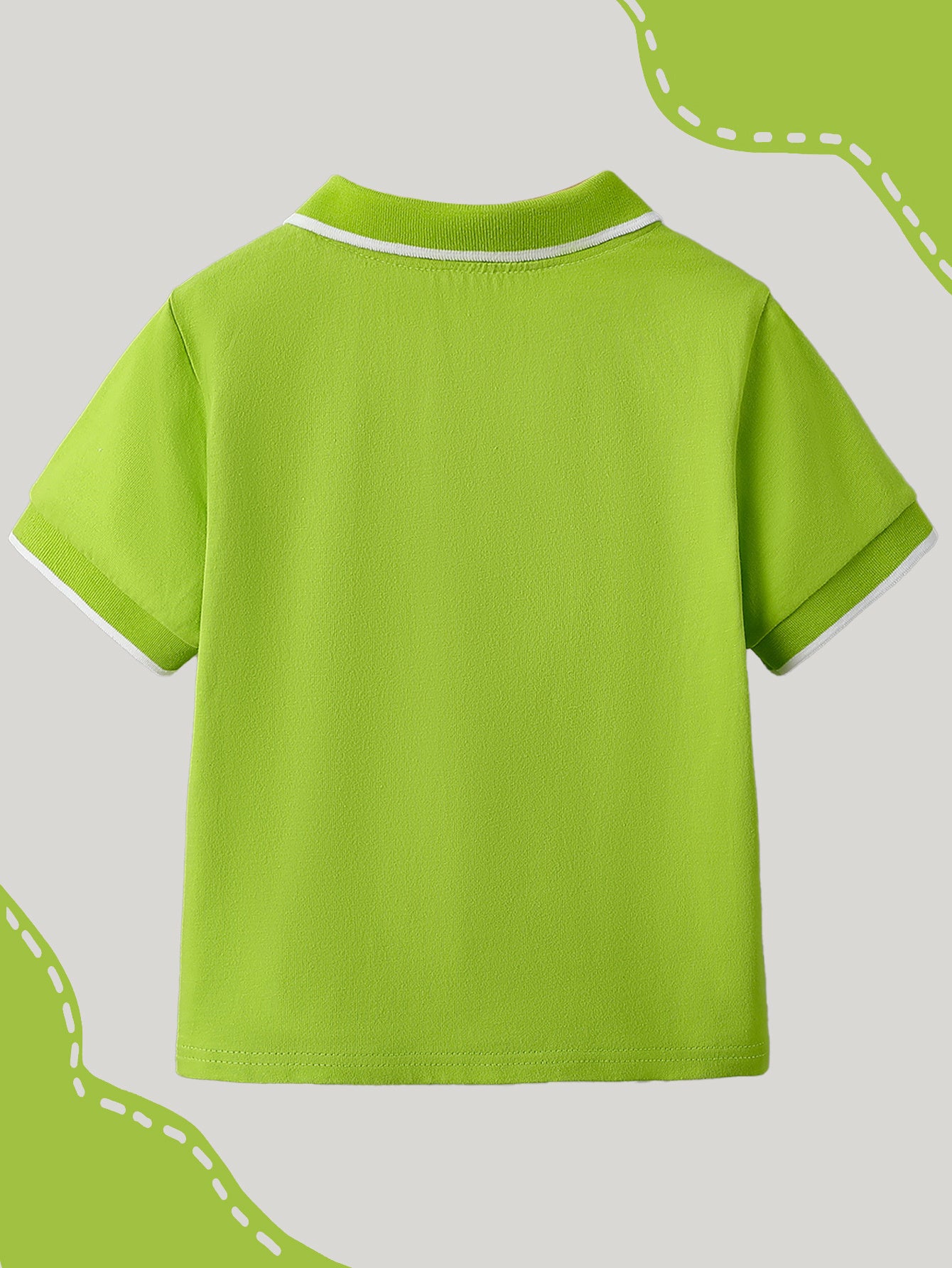 Kids' Summer Polo Shirts with Bird Patterns, Cotton Blend