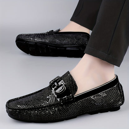 Men's Lightweight PU Leather Slip-On Loafers for All Seasons