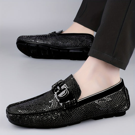 Men's Lightweight PU Leather Slip-On Loafers for All Seasons