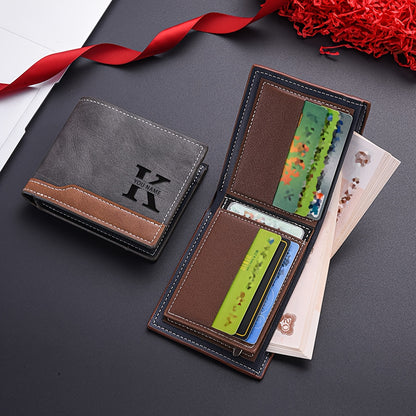 1pc Custom Engraved Wallet | Personalized Letter Name Engraving, Unisex Multi-Card Slot Zippered Wallet, Durable Casual Design, Ideal for Valentine'S Day, Anniversary, Birthday Gifts, Faux Leather