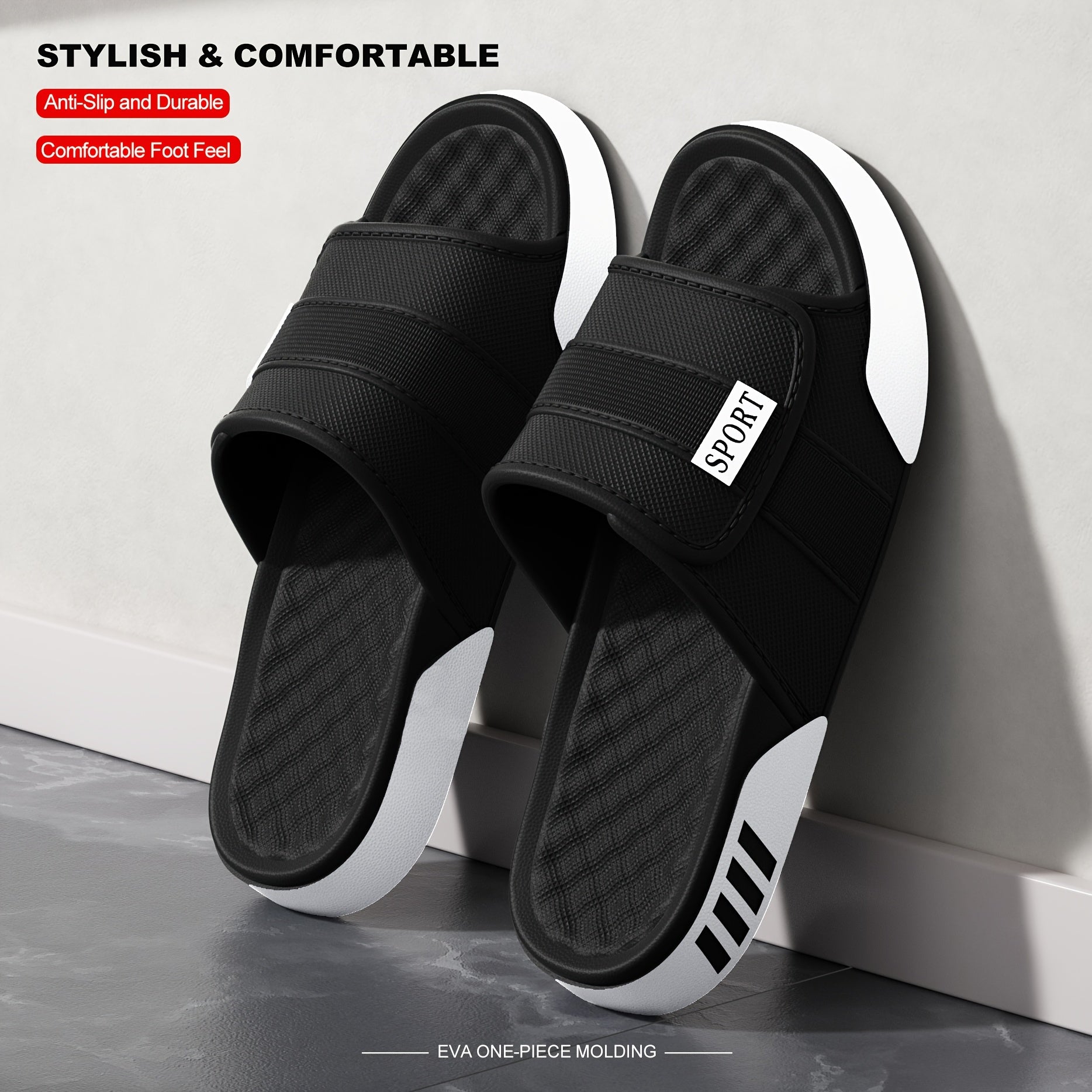 Men's Summer Flat Sandals with Thick Soles, Comfortable and Soft, Casual and Simple, Fashionable and Versatile, Thick Sole Trend, Street Style, Men's Sandals. - ayq