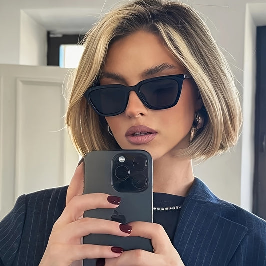 High-End Black and Gray Tinted Glasses for Women
