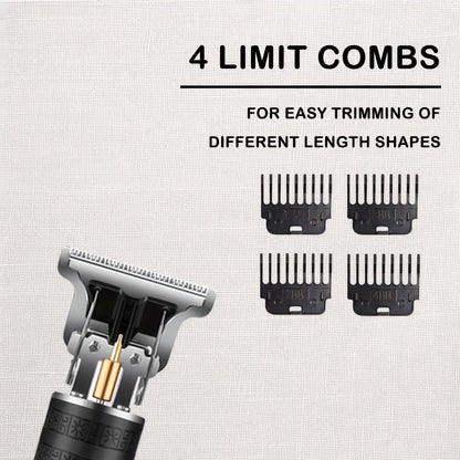 1pc/4pcs Men'S Grooming Kit, Hair Clipper, Electric Shaver, Nose Trimmer, Beard Trimmer, USB Rechargeable Multi-Functional Haircutting Set, Perfect for Beard and Hair Trimming, Travel Essentials, Father'S Day Gift - ayq