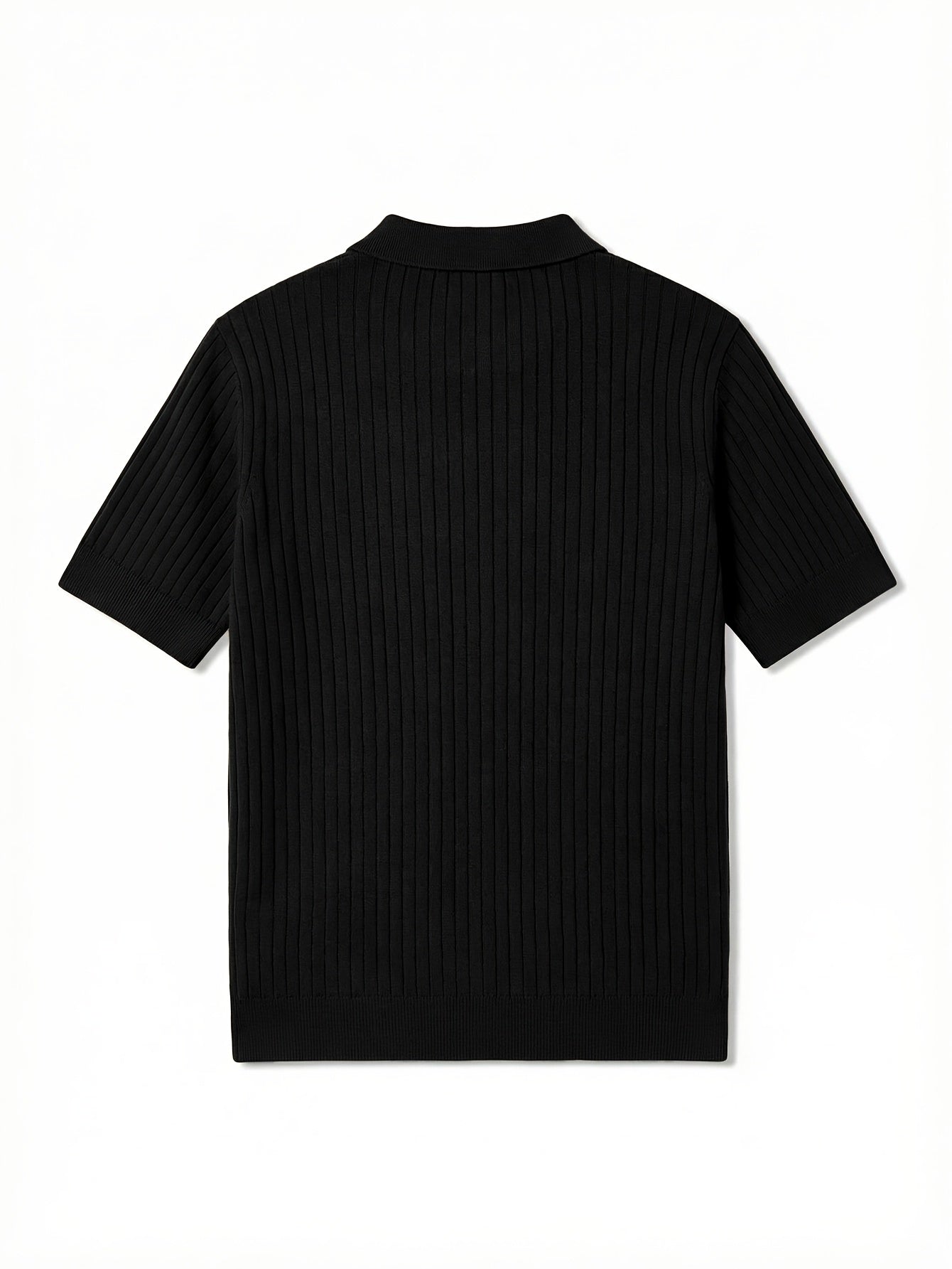 Men'S Summer Short Sleeve Polo Knit Shirt | Casual Solid Color Pullover, Suitable For Daily Wear, Outdoor Activities, And Street Style - ayq