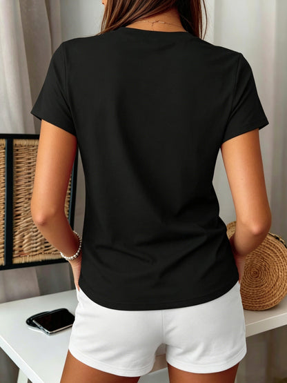 Women’s Casual Short Sleeve T-Shirt & Shorts Set for Spring Summer