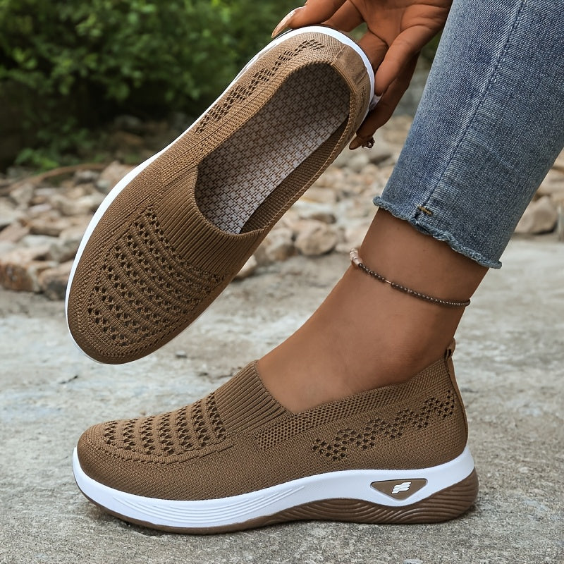 Women's Lightweight Breathable Slip-On Sneakers with Cushioned Sole