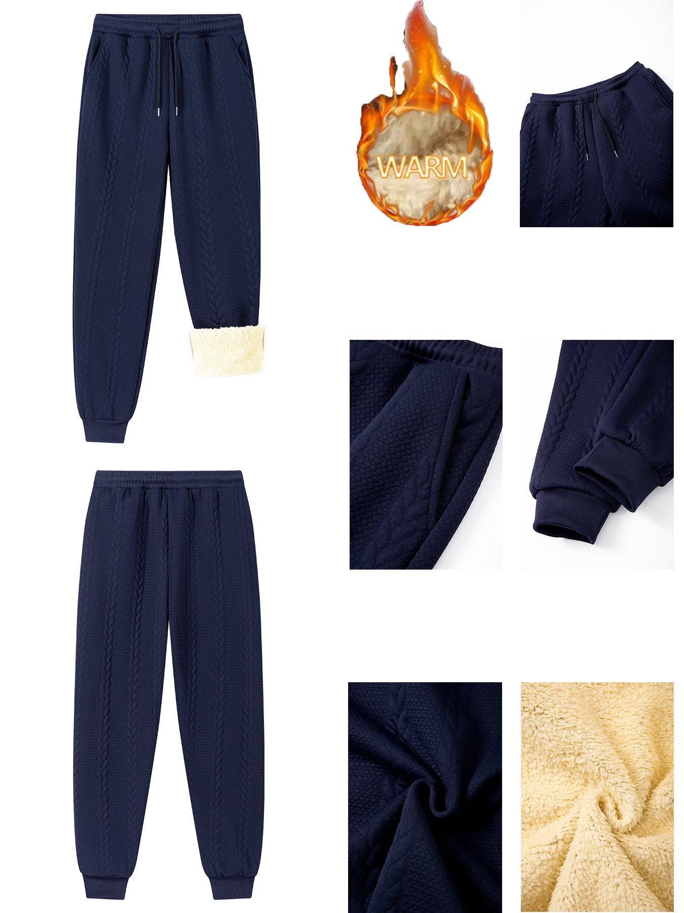 Men's Winter Fashion Two-Piece Set: Jacquard Hooded Cardigan with Lining & Long Pants – Ideal for Autumn and Winter, Winter Clothes For Men