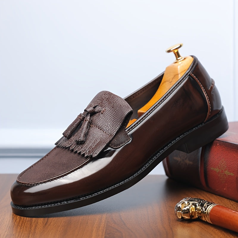 Men's Casual British-Style Pointed Toe Loafers for Spring